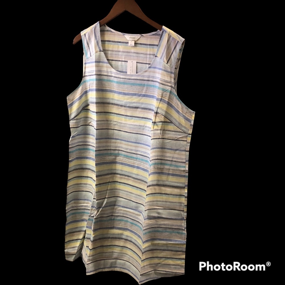 Cjbanks plus size linen sleeveless dress